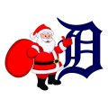 Detroit Tigers Santa Claus Logo Sticker Heat Transfer