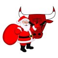 Chicago Bulls Santa Claus Logo Sticker Heat Transfer