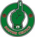 Number One Hand Boston Celtics logo decal sticker