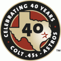 Houston Astros 2001 Anniversary Logo Sticker Heat Transfer