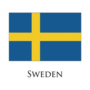 Sweden flag logo decal sticker