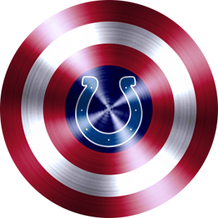 Captain American Shield With Indianapolis Colts Logo Sticker Heat Transfer