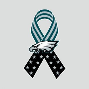Philadelphia Eagles Ribbon American Flag logo decal sticker