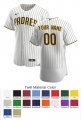 San Diego Padres Custom Letter and Number Kits for Home Jersey Material Twill
