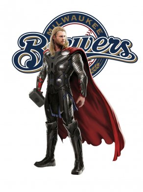 Milwaukee Brewers Thor Logo Sticker Heat Transfer