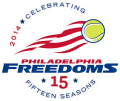 Philadelphia Freedoms 2014 Anniversary Logo Sticker Heat Transfer