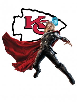 Kansas City Chiefs Thor Logo Sticker Heat Transfer