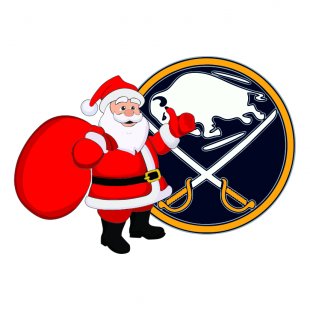 Buffalo Sabres Santa Claus Logo Sticker Heat Transfer