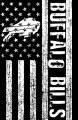 Buffalo Bills Black And White American Flag logo decal sticker