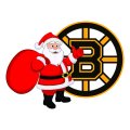 Boston Bruins Santa Claus Logo Sticker Heat Transfer