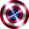 Captain American Shield With Toronto Maple Leafs Logo Sticker Heat Transfer