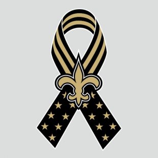 New Orleans Saints Ribbon American Flag logo decal sticker