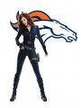 Denver Broncos Black Widow Logo Sticker Heat Transfer