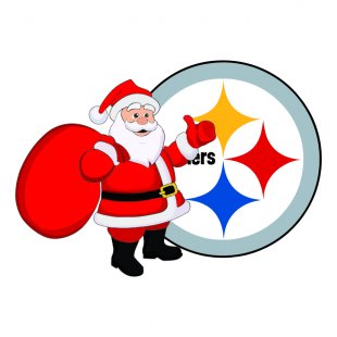 Pittsburgh Steelers Santa Claus Logo Sticker Heat Transfer