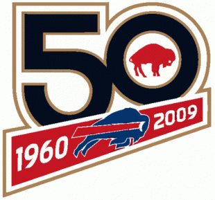 Buffalo Bills 2009 Anniversary Logo Sticker Heat Transfer