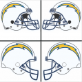 San Diego Chargers Helmet Logo Sticker Heat Transfer