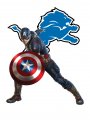 Detroit Lions Captain America Logo Sticker Heat Transfer