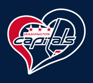 Washington Capitals Heart Logo Sticker Heat Transfer