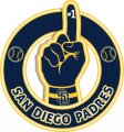 Number One Hand San Diego Padres logo Sticker Heat Transfer