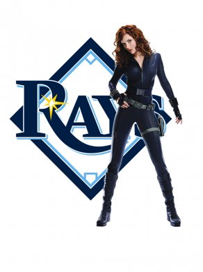 Tampa Bay Rays Black Widow Logo decal sticker