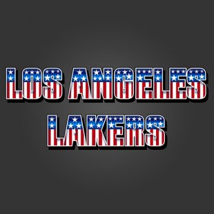 Los Angeles Lakers American Captain Logo Sticker Heat Transfer