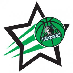 Minnesota Timberwolves Basketball Goal Star logo Sticker Heat Transfer