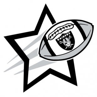 Oakland Raiders Football Goal Star logo Sticker Heat Transfer