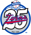 Minnesota Twins 1985 Anniversary Logo 02 decal sticker