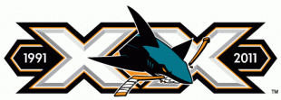 San Jose Sharks 2010 11 Anniversary Logo 02 decal sticker