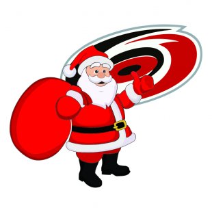 Carolina Hurricanes Santa Claus Logo Sticker Heat Transfer