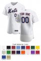 New York Mets Custom Letter and Number Kits for Home Jersey Material Twill