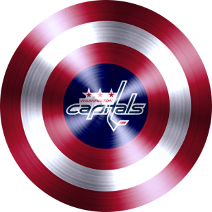 Captain American Shield With Washington Capitals Logo Sticker Heat Transfer