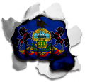 Fist Pennsylvania State Flag Logo Sticker Heat Transfer