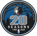 Minnesota Timberwolves 2008-2009 Anniversary Logo Sticker Heat Transfer