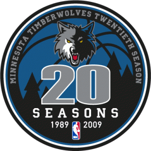 Minnesota Timberwolves 2008-2009 Anniversary Logo decal sticker