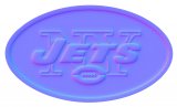 Mew York Jets Colorful Embossed Logo Sticker Heat Transfer