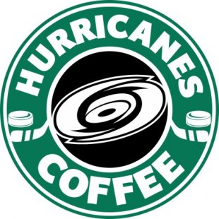 Carolina Hurricanes Starbucks Coffee Logo Sticker Heat Transfer