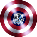 Captain American Shield With Dallas Mavericks Logo Sticker Heat Transfer