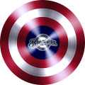 Captain American Shield With Milwaukee Brewers Logo decal sticker