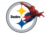Pittsburgh Steelers Spider Man Logo Sticker Heat Transfer
