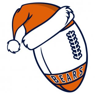 Chicago Bears Football Christmas hat logo decal sticker