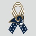 Los Angeles Rams Ribbon American Flag logo decal sticker