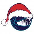 Charlotte Hornets Basketball Christmas hat logo decal sticker
