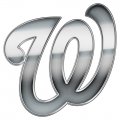 Washington Nationals Silver Logo Sticker Heat Transfer