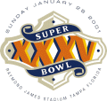Super Bowl XXXV Logo decal sticker