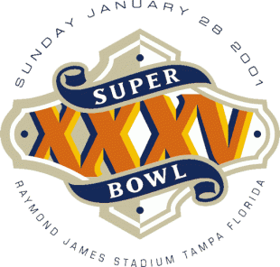 Super Bowl XXXV Logo decal sticker