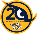 Nashville Predators 2017 18 Anniversary Logo decal sticker