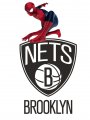 Brooklyn Nets Spider Man Logo Sticker Heat Transfer