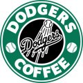 Los Angeles Dodgers Starbucks Coffee Logo Sticker Heat Transfer