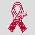 Detroit Red Wings Ribbon American Flag logo Sticker Heat Transfer